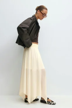 Maxi skirt - Weiß - Dame - Gina Tricot