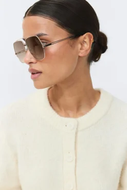 Metal frame aviator sunglasses - Schwarz - Dame - Gina Tricot