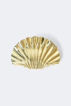 Metal seashell hair clip - Gold - Dame - Gina Tricot