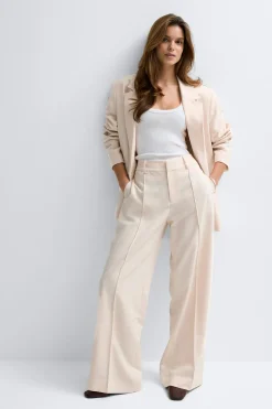 Mid waist wide trousers - Rosa - Dame - Gina Tricot
