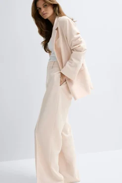 Mid waist wide trousers - Rosa - Dame - Gina Tricot