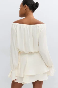 Mini dress - Weiß - Dame - Gina Tricot