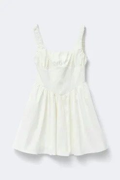 Mini dress - Weiß - Dame - Gina Tricot