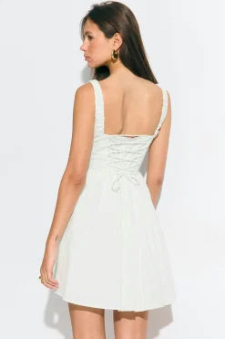 Mini dress - Weiß - Dame - Gina Tricot