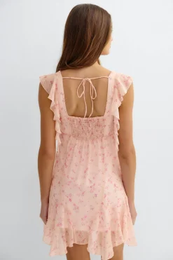Mini frill dress - Rosa - Dame - Gina Tricot