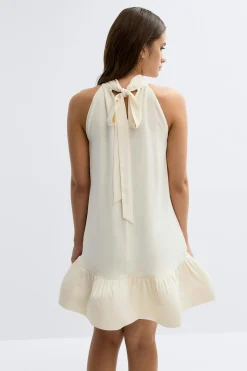 Mini frill dress - Weiß - Dame - Gina Tricot