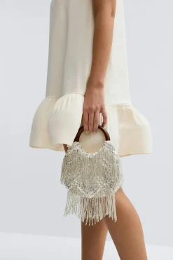 Mini frill dress - Weiß - Dame - Gina Tricot