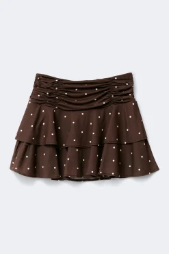 Mini frill skirt - Braun - Dame - Gina Tricot
