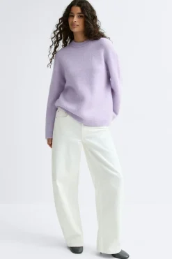Mohair knitted sweater - Lila - Dame - Gina Tricot