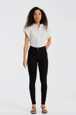 molly petite high w jeans - Schwarz - Dame - Gina Tricot