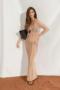 Multi colour maxi dress - Rosa - Dame - Gina Tricot