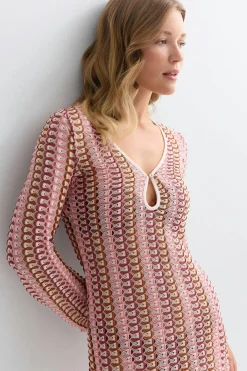 Multi colour maxi dress - Rosa - Dame - Gina Tricot