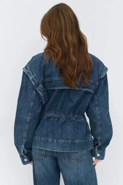 Office cargo denim jacket - Blau - Dame - Gina Tricot
