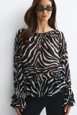 Off shoulder blouse - Schwarz - Dame - Gina Tricot