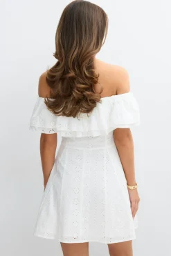 14+ off shoulder dress - Weiß - Gina Tricot
