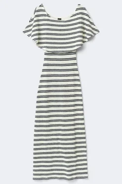 Off shoulder maxi dress - Blau - Dame - Gina Tricot