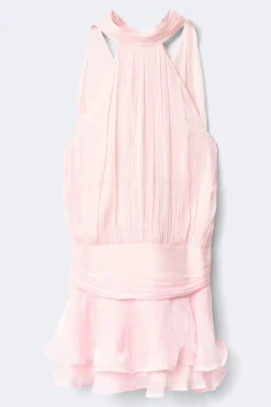 14+ open back frill dress - Rosa - Gina Tricot