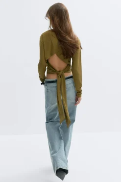 Open back top - Grün - Dame - Gina Tricot