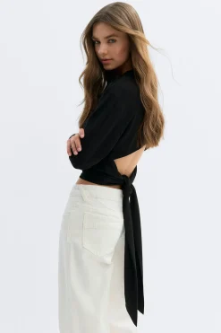 Open back top - Schwarz - Dame - Gina Tricot