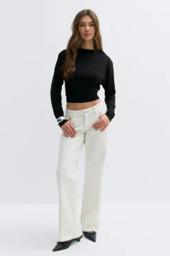 Open back top - Schwarz - Dame - Gina Tricot