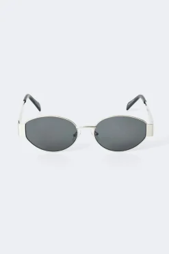 Oval metal frame sunglasses - Schwarz - Dame - Gina Tricot