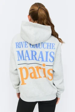 Oversized print hoodie - Grau - Dame - Gina Tricot