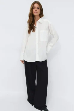 Oversized shirt - Weiß - Dame - Gina Tricot