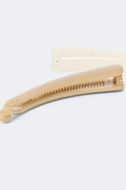 2-pack banana hair clip - Weiß - Dame - Gina Tricot