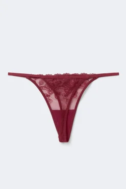 2-pack embroidery lace thong - Rosa - Dame - Gina Tricot