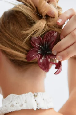 3-pack flower hair clip - Rot - Dame - Gina Tricot