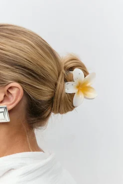 3-pack flower hair clip - Weiß - Dame - Gina Tricot