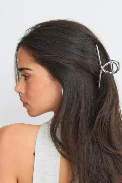 2-pack knot metal hair clip - Silber - Dame - Gina Tricot