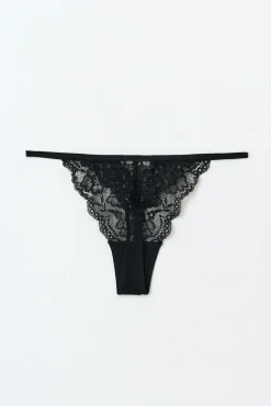 3-pack lace thong - Schwarz - Dame - Gina Tricot