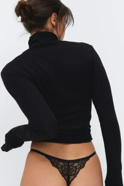 3-pack lace thong - Schwarz - Dame - Gina Tricot
