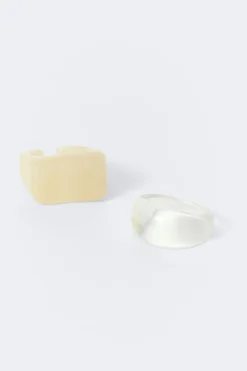 2-pack rings - Weiß - Dame - Gina Tricot