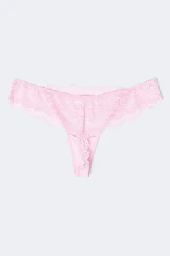 3-pack scallop lace thong - Rosa - Dame - Gina Tricot