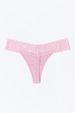 3-pack soft cotton thong - Blau - Dame - Gina Tricot