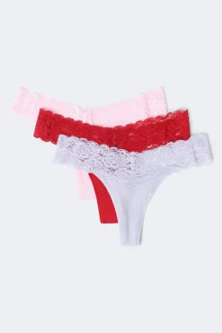 3-pack soft micro thong - Lila - Dame - Gina Tricot