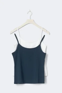 2 pack y basic singlet - Weiß - Gina Tricot