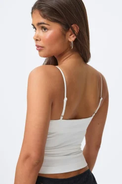 14+ padded singlet - Weiß - Gina Tricot