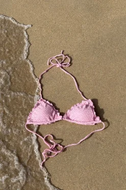 14+ paloma lurex bikini top - Rosa - Gina Tricot