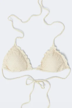 14+ paloma lurex bikini top - Weiß - Gina Tricot