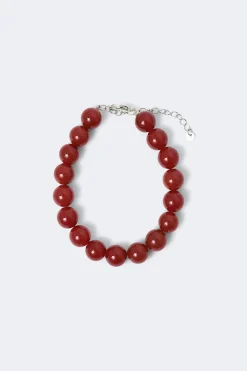 Pearl bracelet - Rot - Dame - Gina Tricot