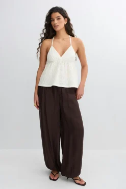 Pearl strap singlet - Weiß - Dame - Gina Tricot