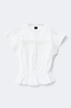 Peplum blouse - Weiß - Dame - Gina Tricot