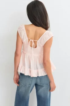 Peplum top - Rosa - Dame - Gina Tricot