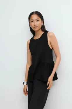 Peplum top - Schwarz - Dame - Gina Tricot