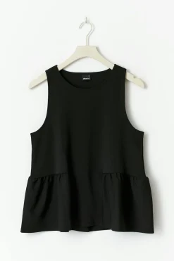 Peplum top - Schwarz - Dame - Gina Tricot