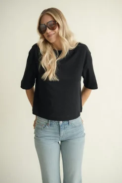 Perfect boxy tee - Schwarz - Dame - Gina Tricot