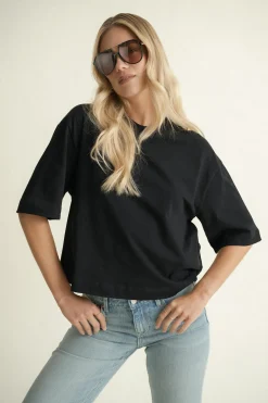 Perfect boxy tee - Schwarz - Dame - Gina Tricot